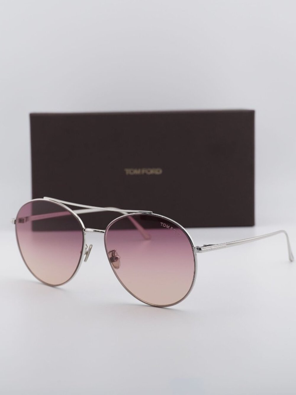 Tom Ford Cleo FT0757-D 16F Aviator Sunglasses - Gunmetal /Pink Gradient